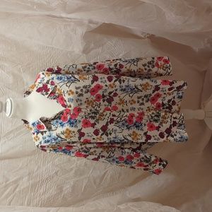 Talbot's Plus Floral Button Down Tunic, Size 3X